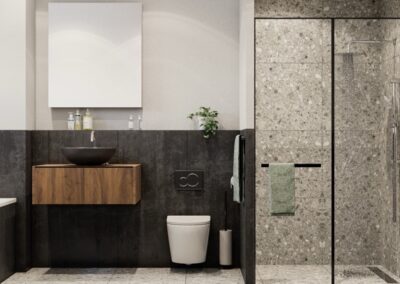 Badezimmer einer Wohnung im Mehrfamilienhaus Biberist